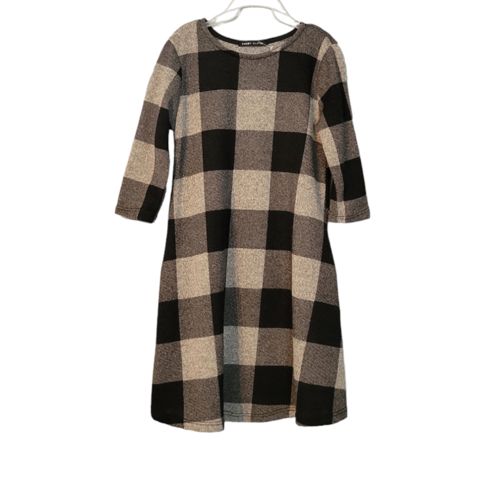 Sweet Claire Girls Buffalo Check Plaid Dress Size 7